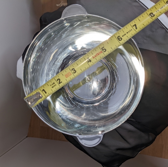 Greenbrier Intl NWOT ice bucket plastic mirror like silver 2 qt Set of 3 buckets - Picture 7 of 8